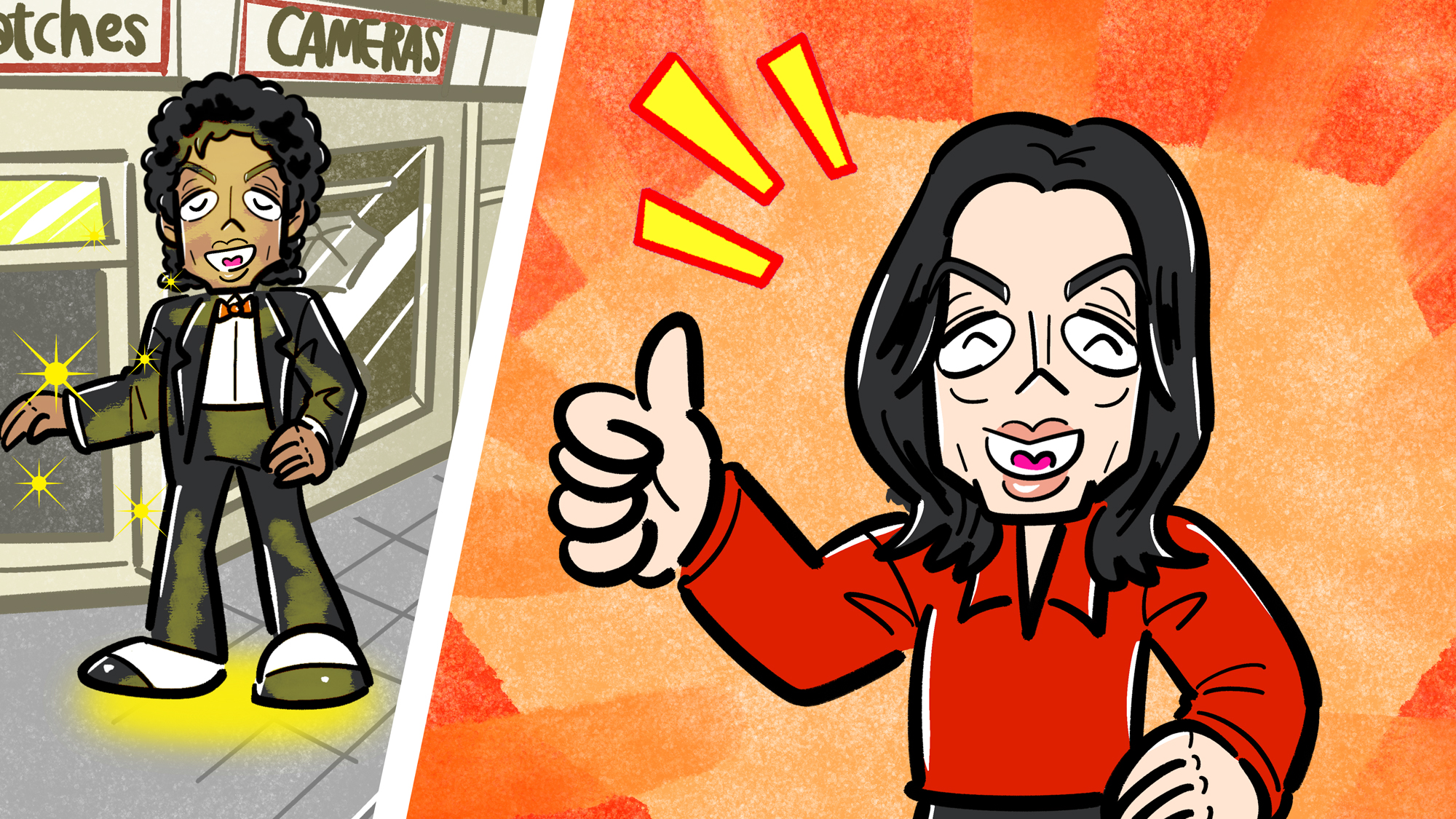 あなたが現在見ているのは 【お仕事】NHK Eテレの番組「偉人の年収 How much?」エンターテイナー マイケル・ジャクソンのイラストを担当させていただきました