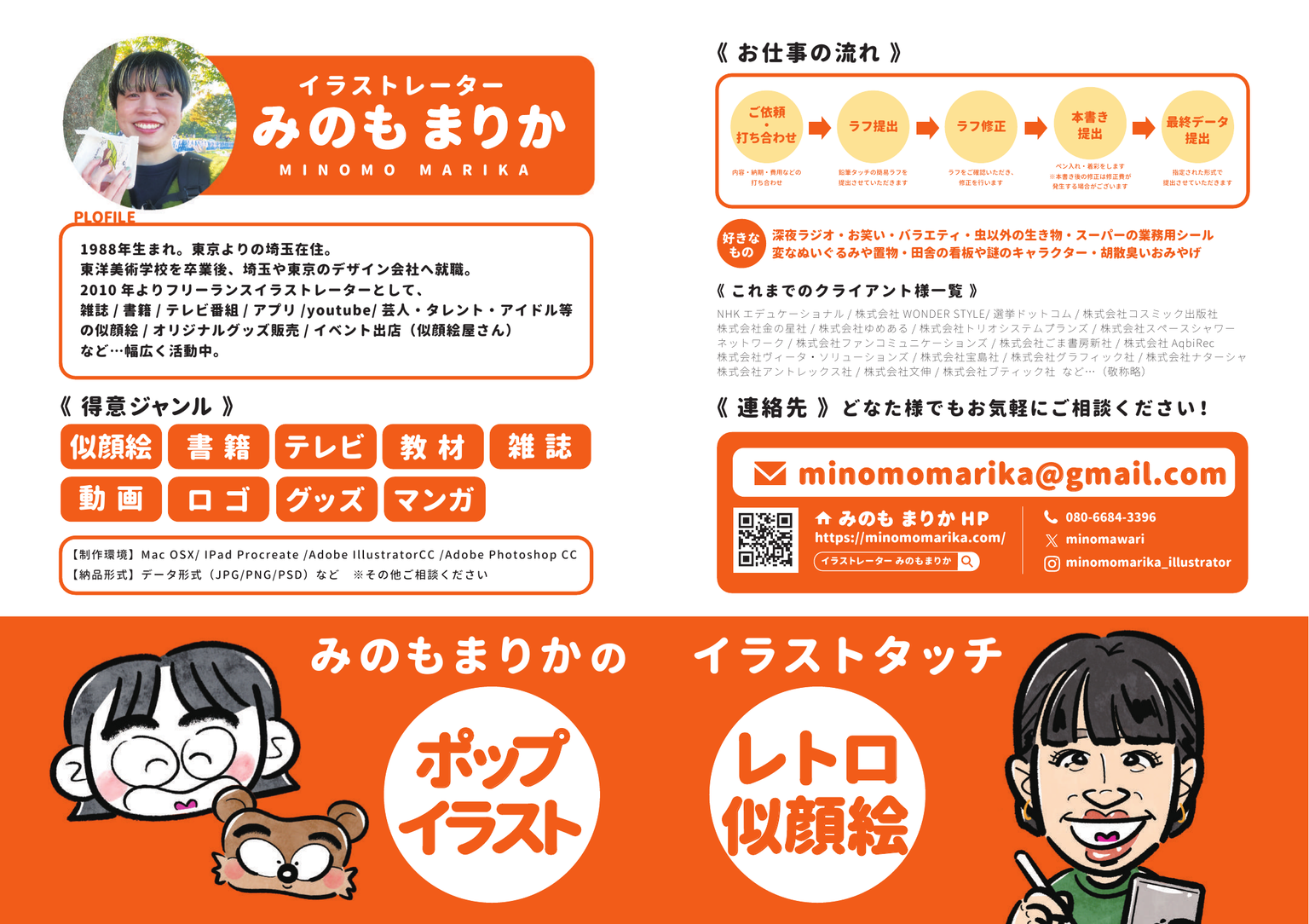 みのもまりか イラストポートフォリオ 2ページ目